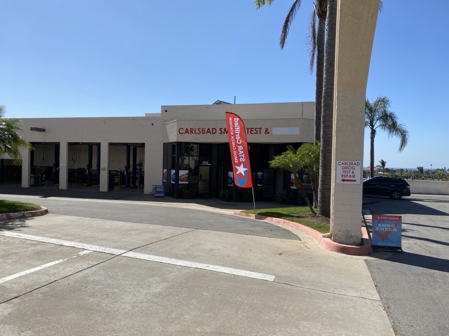 Station entrance at Carlsbad STAR Smog Check, Carlsbad